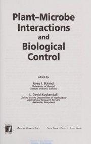 Couverture : Plant-microbe interactions and biological control