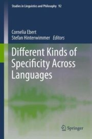 Couverture : Different Kinds of Specificity Across Languages