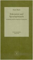 Couverture : Erkenntnis und Sprachgebrauch