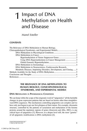 Couverture : DNA methylation