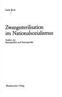 Couverture : Zwangssterilisation im Nationalsozialismus