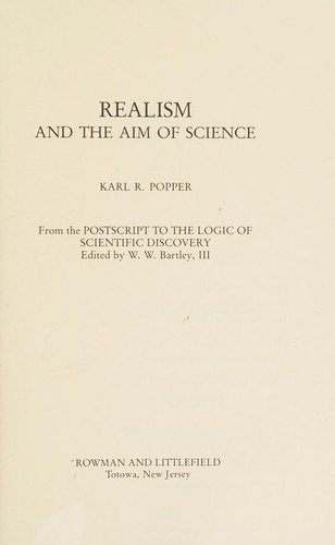 Couverture : Realism and the aim of science