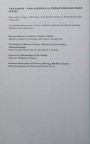 Couverture : Between philosophy and poetry