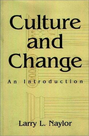 Couverture : Culture and change