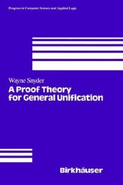 Couverture : A proof theory for general unification