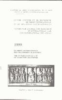 Couverture : Le droit international des transports maritimes