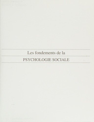 Couverture : Les Fondements de la psychologie sociale