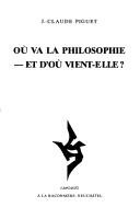 Couverture : Où va la philosophie, et d'où vient-elle?