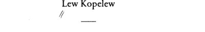 Couverture : Lew Kopelew