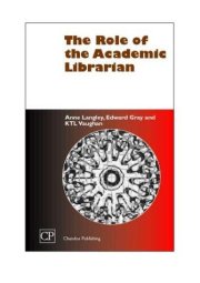 Couverture : The Role of the Academic Librarian (Chandos Series for Information Professionals)