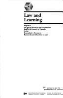 Couverture : Law and learning