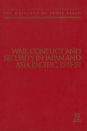 Couverture : War, Conflict and Security in Japan and Asia Pacific, 1941-1952