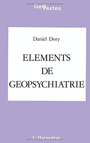 Couverture : Eléments de géopsychiatrie