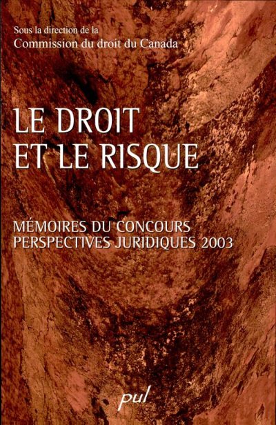 Couverture : Le Droit et le risque