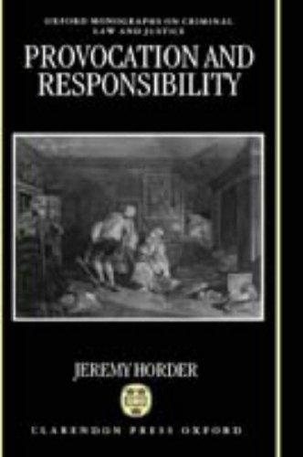 Couverture : Provocation and responsibility