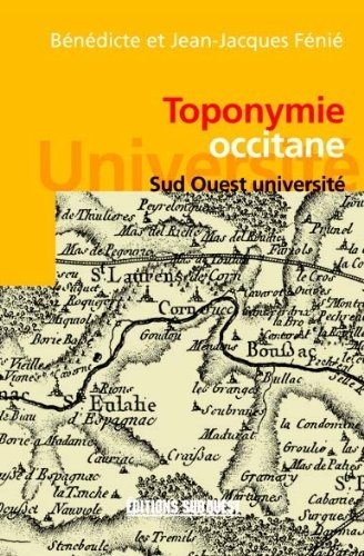 Couverture : Toponymie occitane