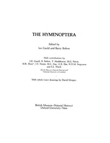 Couverture : The Hymenoptera