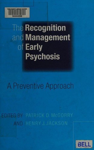 Couverture : The Recognition and management of early psychosis