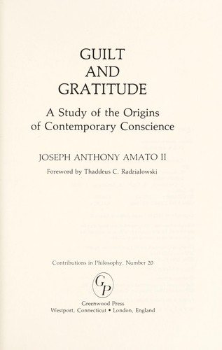 Couverture : Guilt and gratitude