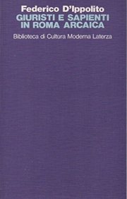 Couverture : Giuristi e sapienti in Roma arcaica