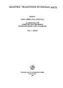 Couverture : Shastric traditions in Indian arts