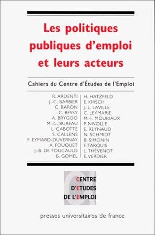 Couverture : Les Politiques publiques d'emploi et leurs acteurs