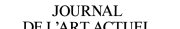 Couverture : Journal de l'art actuel, 1960-1985