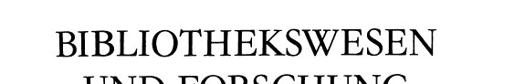 Couverture : Bibliothekswesen und Forschung