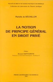 Couverture : La notion de principe général en droit privé
