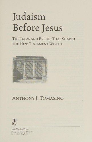 Couverture : Judaism Before Jesus