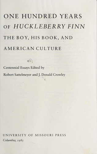 Couverture : One hundred years of Huckleberry Finn