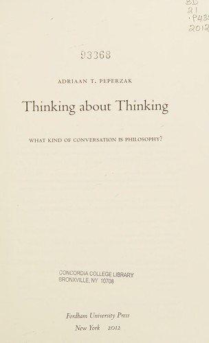 Couverture : Thinking about Thinking