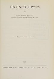 Couverture : Les Gnetophytes