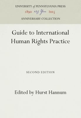 Couverture : Guide to International Human Rights Practice/Edited for the Procedural Aspects of International Law Institute in Collaboration With the International
