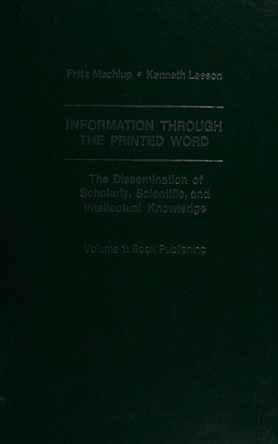 Couverture : Information through the printed word