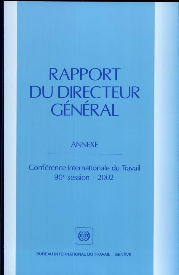 Couverture : Rapport du Directeur général. Annexe