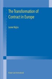 Couverture : The transformation of contract in the European Community