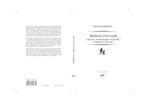 Couverture : Mathesis universalis