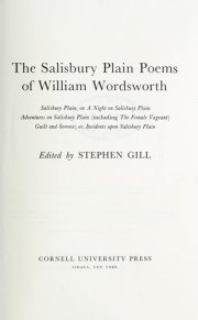 Couverture : The Salisbury Plain poems of William Wordsworth