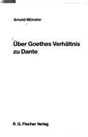 Couverture : Über Goethes Verhältnis zu Dante