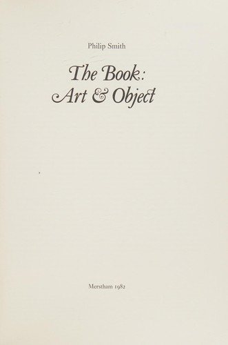 Couverture : The book, art & object
