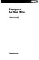 Couverture : Propaganda für Klaus Mann