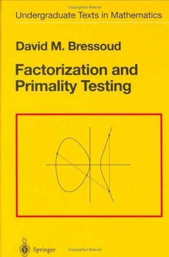 Couverture : Factorization and primality testing