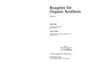 Couverture : Volume 4, Fiesers' Reagents for Organic Synthesis