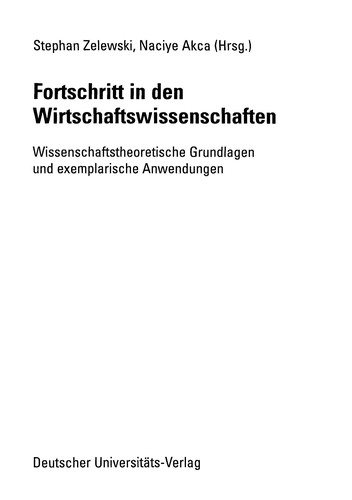Couverture : Fortschritt in den Wirtschaftswissenschaften