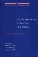 Couverture : Formal approaches to function in grammar