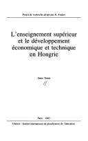 Couverture : L' enseignement supérieur et le développement économique et technique en Hongrie
