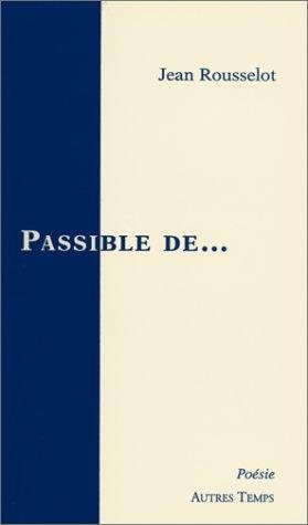 Couverture : Passible de--