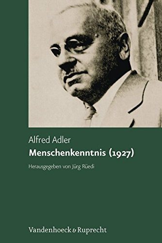 Couverture : Menschenkenntnis (1927) (Alfred Adler Studienausgabe)