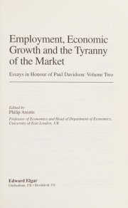 Couverture : Employment, Economic Growth and the Tyranny of the Market
